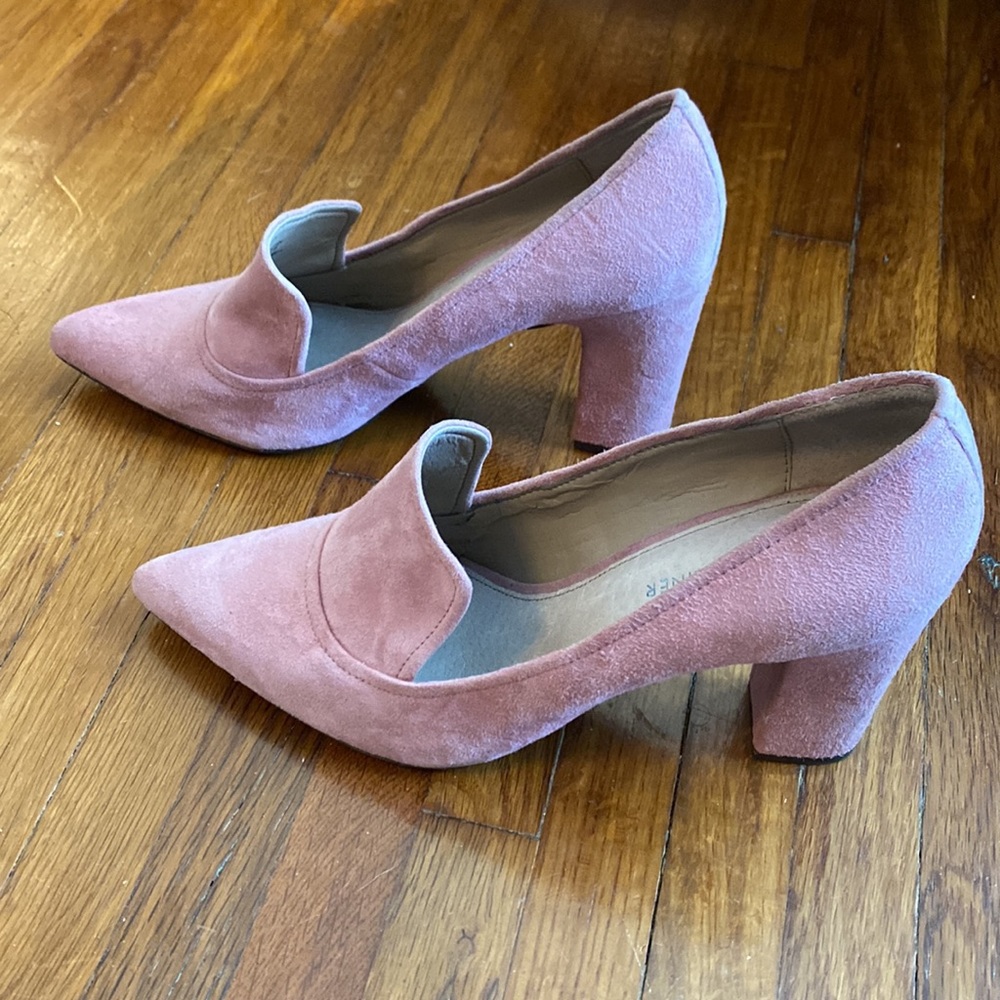 Donald Pliner Women's 9.5 HEYDE-Dusty Rose Orchid Kid Suede Heels